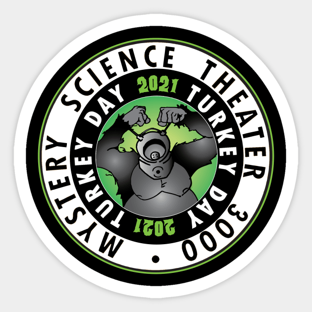 2021 MST3K Turkeyday Ro-Man Variant Sticker by Jon Pfeiler Fabrications